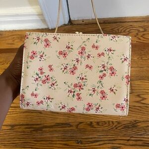 Cute summery Floral Beige Handbag